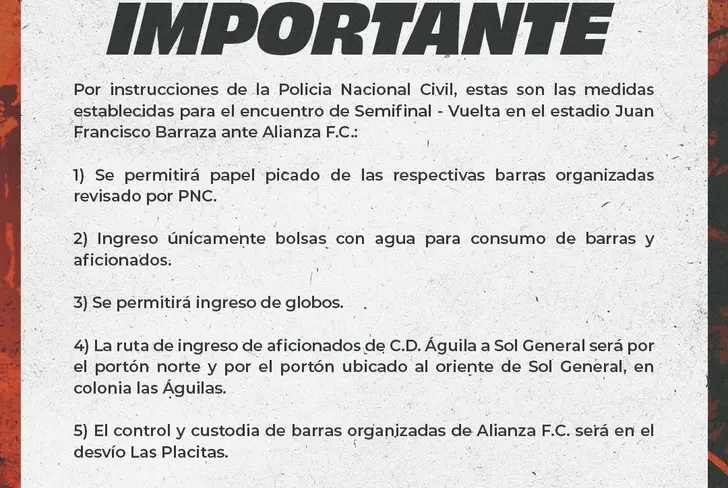 Vía X: CD Águila