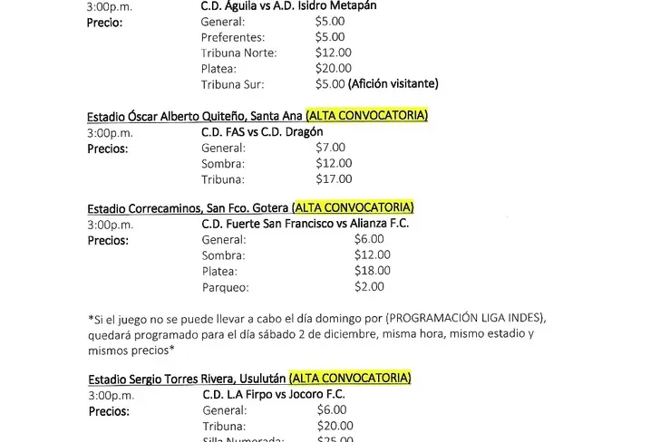 Vía X: Primera División