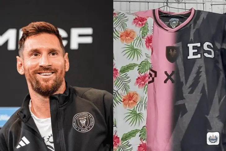 La camiseta que se vende para el juego entre Selecta e Inter Miami