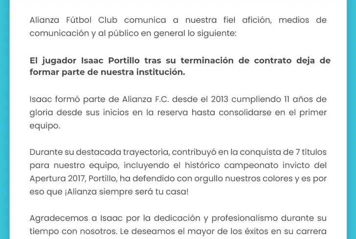 Vía X: Alianza FC