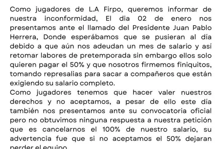 Vía X: Jugadores de Luis Ángel Firpo