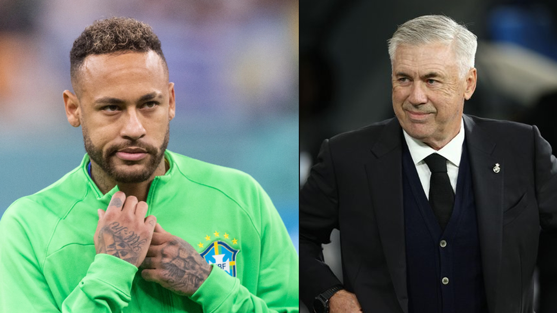 Neymar Jr y Carlo Ancelotti