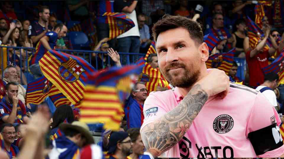 El equipo culé aprovechó el buen momento del astro argentino para emocionar a sus aficionados.