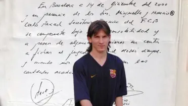 La anécdota de los detalles de la firma de Lionel Messi con el Barcelona está llena de peculiaridades