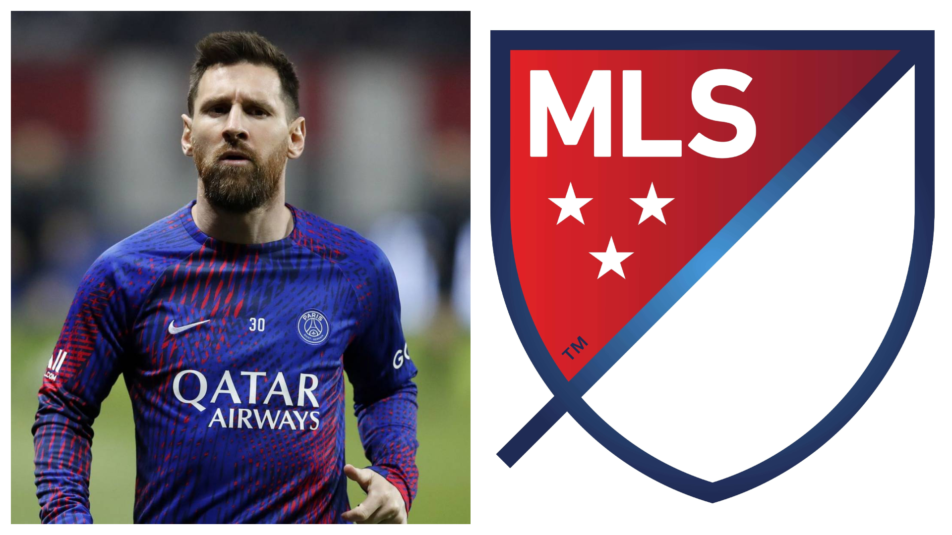 Leo Messi y escudo de la MLS/ Créditos Fichajes.com 