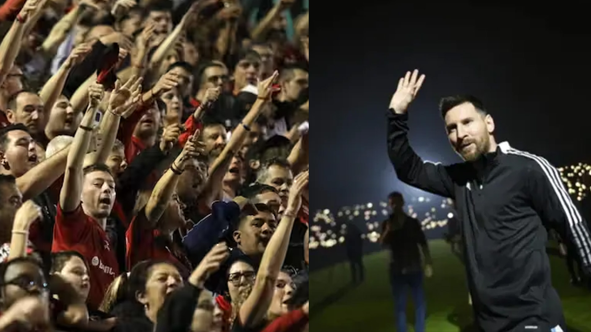 Messi dio un show ayer en el partido de despedida de Maxi Rodríguez.