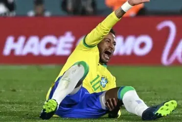 Ney en el momento de la lesión
