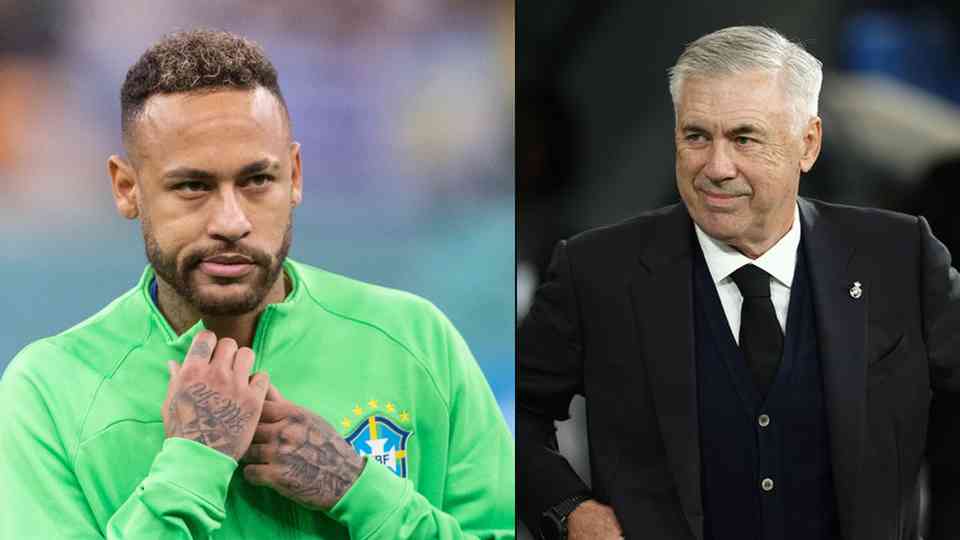 Neymar Jr y Carlo Ancelotti