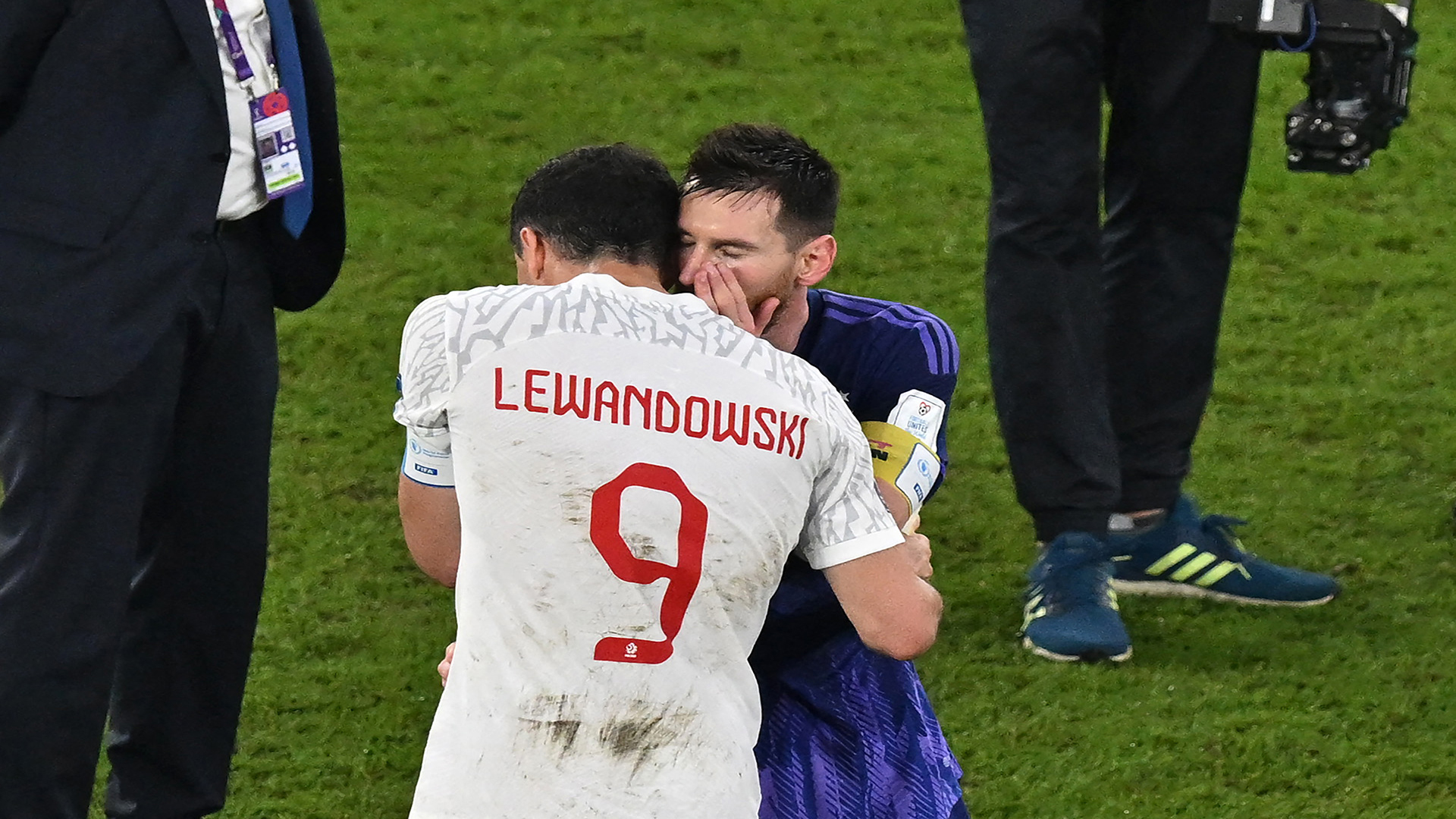 Robert Lewandowski y Lionel Messi.