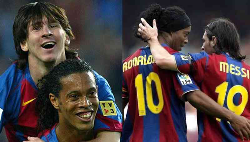 Ronaldinho felicitó a Lionel Messi por su cumpleaños 36.