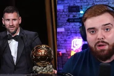 Tras la obtención de su octavo balón de oro en su carrera, Lionel Messi atendió a la prensa en las afueras del teatro, Messi reclamó a Ibai